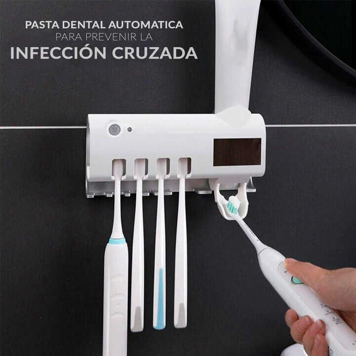 ESTERILIZADOR DE CEPILLOS CON DISPENSADOR DE PASTA DENTAL