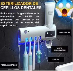 ESTERILIZADOR DE CEPILLOS CON DISPENSADOR DE PASTA DENTAL