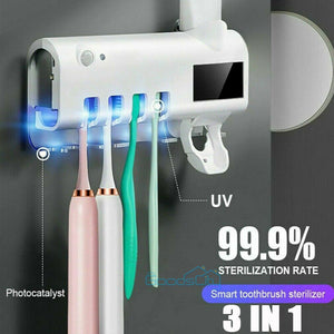 ESTERILIZADOR DE CEPILLOS CON DISPENSADOR DE PASTA DENTAL