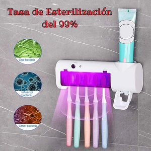 ESTERILIZADOR DE CEPILLOS CON DISPENSADOR DE PASTA DENTAL